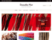 Tablet Screenshot of damnationhair.com